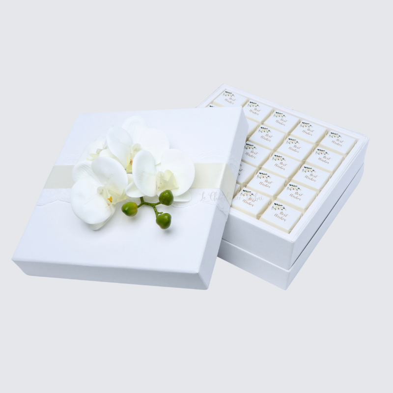 LUXURY BRIDAL FLOWER DECORATED CHOCOLATE HARD BOX