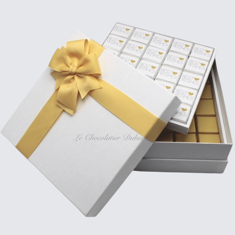 "BEST WISHES" DESIGNED CHOCOLATE HARD BOX	 	