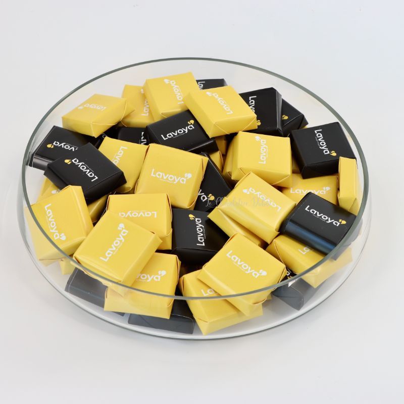 CORPORATE BRANDED CHOCOLATE GLASS BOWL