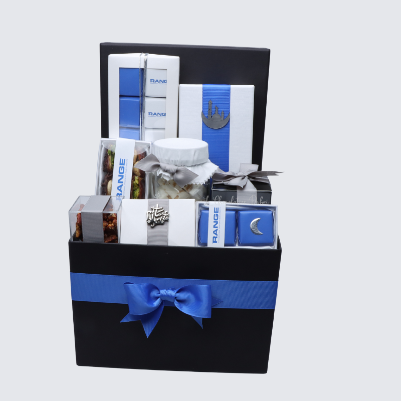 CORPORATE CUSTOMIZED CHOCOLATE & SWEETS EXTRA LARGE HAMPER