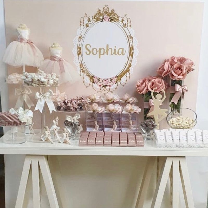 BALLERINA PERSONALIZED BABY TABLE STAND ARRANGEMENT