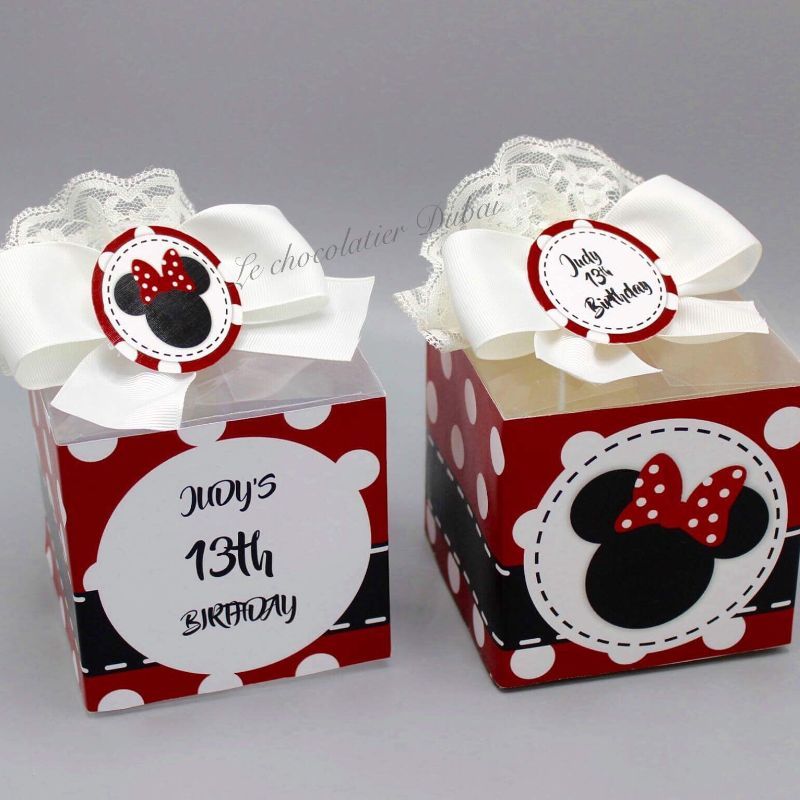 MINNIE MOUSE BIRTHDAY CHOCOLATE SOFT BOX GIVEAWAY