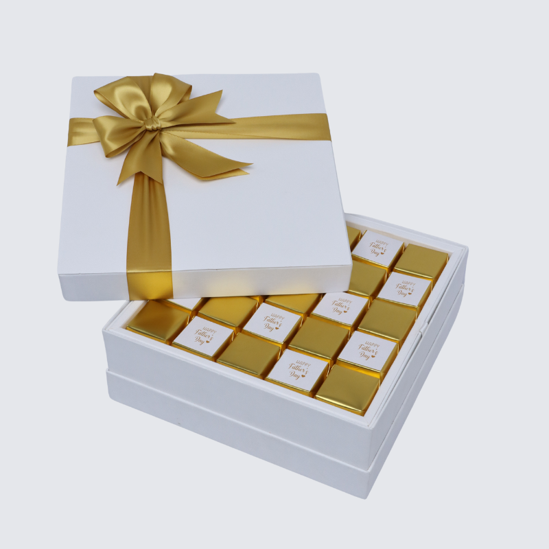 HAPPY FATHER'S DAY GOLD DESIGNED PREMIUM CHOCOLATE HARD BOX