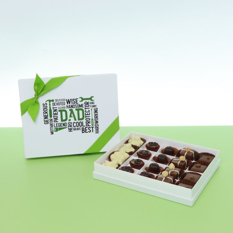 FATHER'S DAY MULTI TEXT 20-PIECE CHOCOLATE HARD BOX