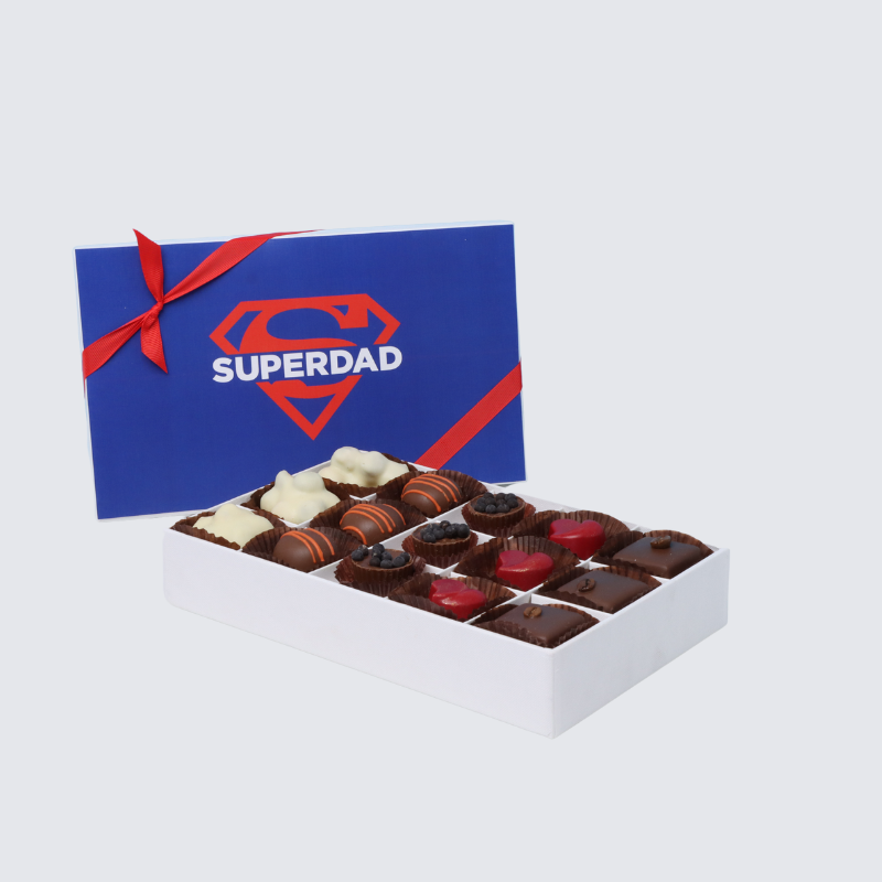 "SUPERDAD" FATHER'S DAY 15-PIECE CHOCOLATE HARD BOX