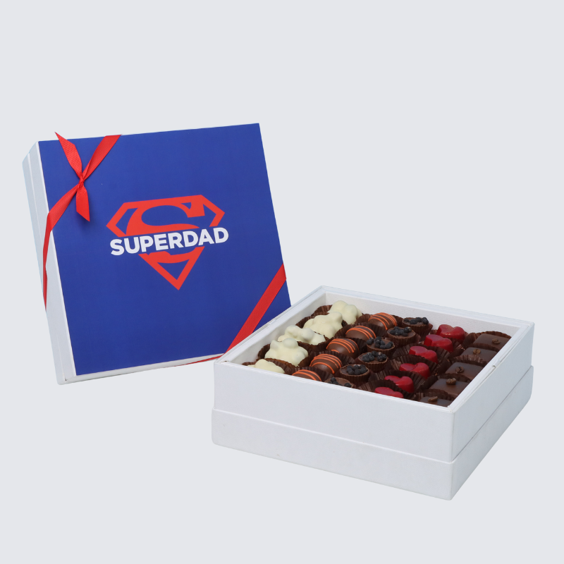 "SUPERDAD" FATHER'S DAY 25 - PIECE CHOCOLATE HARD BOX