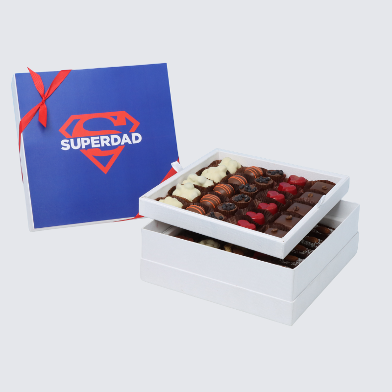 "SUPERDAD" FATHER'S DAY 2-LAYER CHOCOLATE HARD BOX