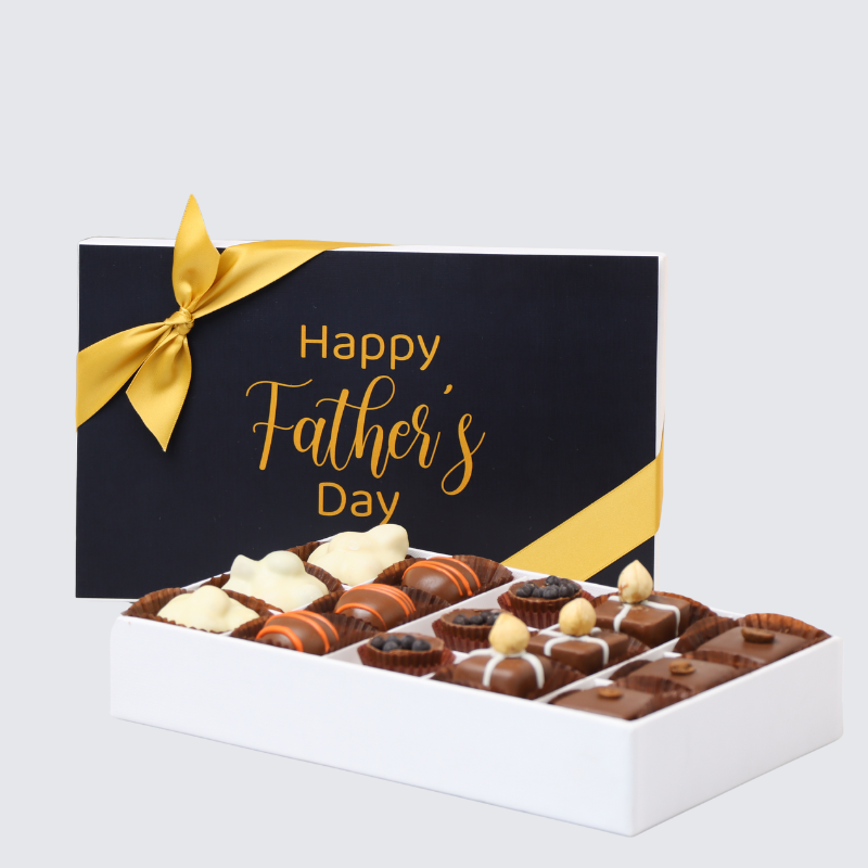 FATHER'S DAY BLACK 15-PIECE CHOCOLATE HARD BOX