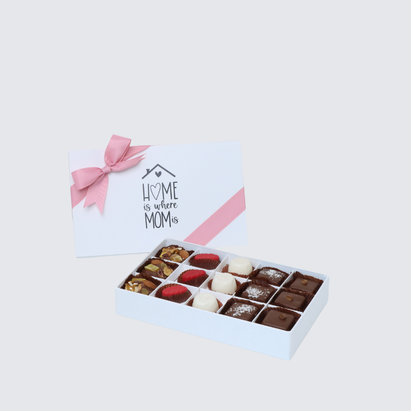 "MOTHER'S DAY" HOME DESIGNED 20-PIECE CHOCOLATE HARD BOX
