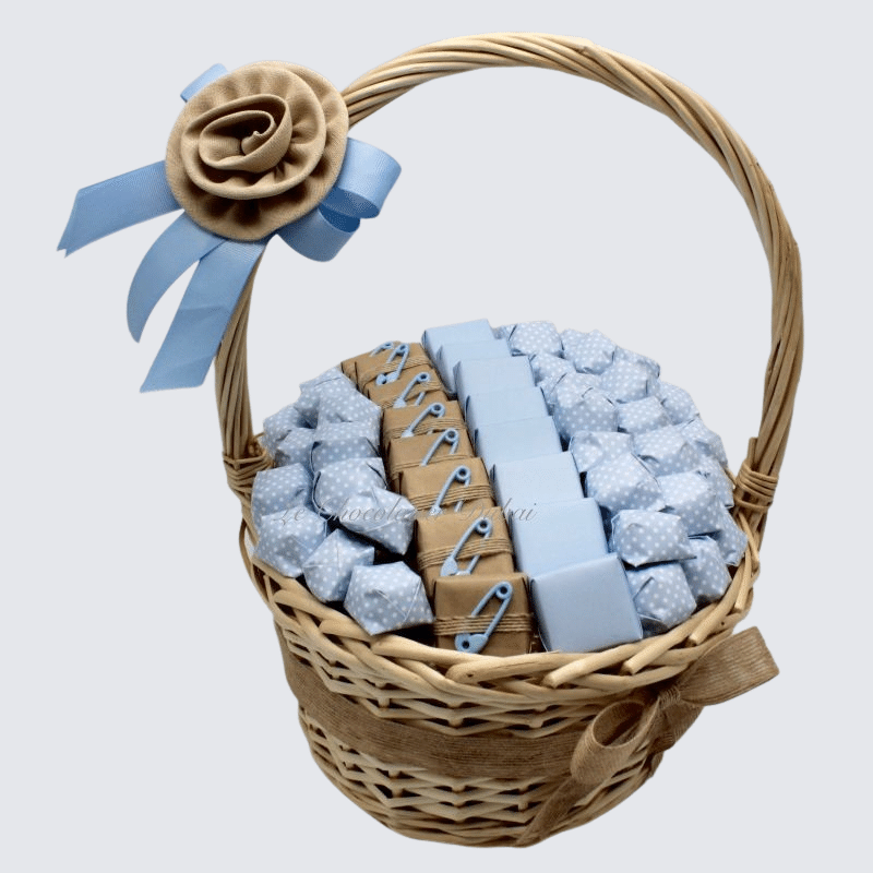 LUXURY BABY PIN DECORATED CHOCOLATE BASKET	 	