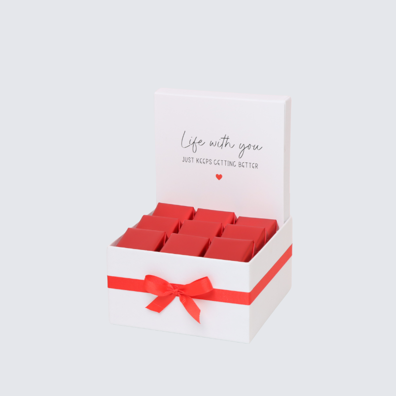 LOVE MESSAGE "LIFE WITH YOU" DESIGNED CHOCOLATE SMALL HAMPER