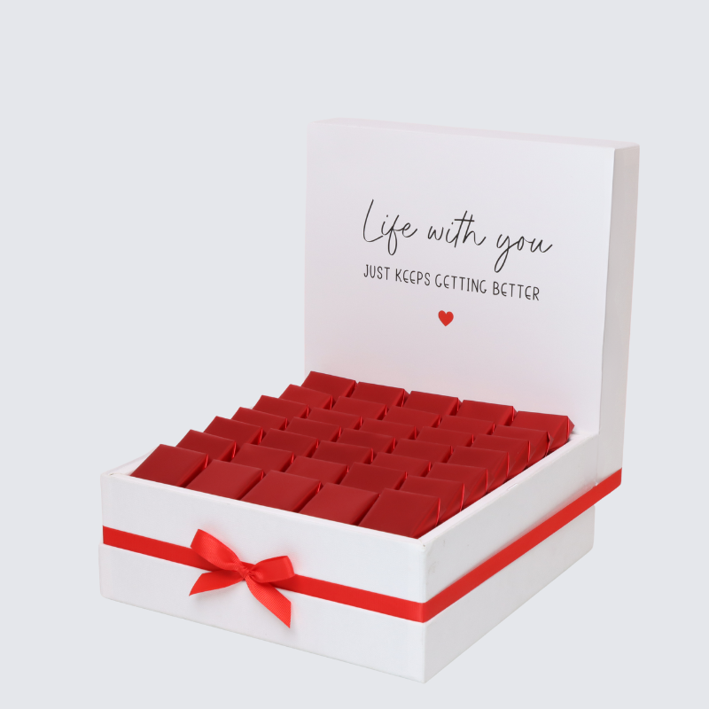 LOVE MESSAGE "LIFE WITH YOU" DESIGNED CHOCOLATE LARGE HAMPER
