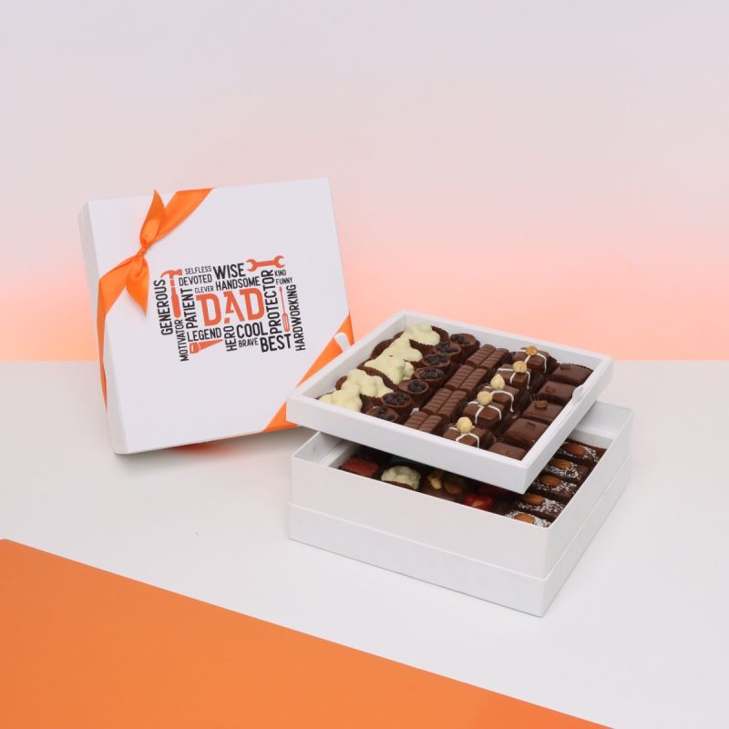 FATHER'S DAY DESIGNED  2-LAYERS CHOCOLATE HARD BOX