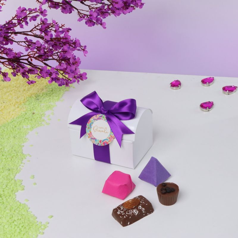 HAPPY DIWALI FLORAL PATTERN DESIGNED CHOCOLATE CHEST SOFT BOX