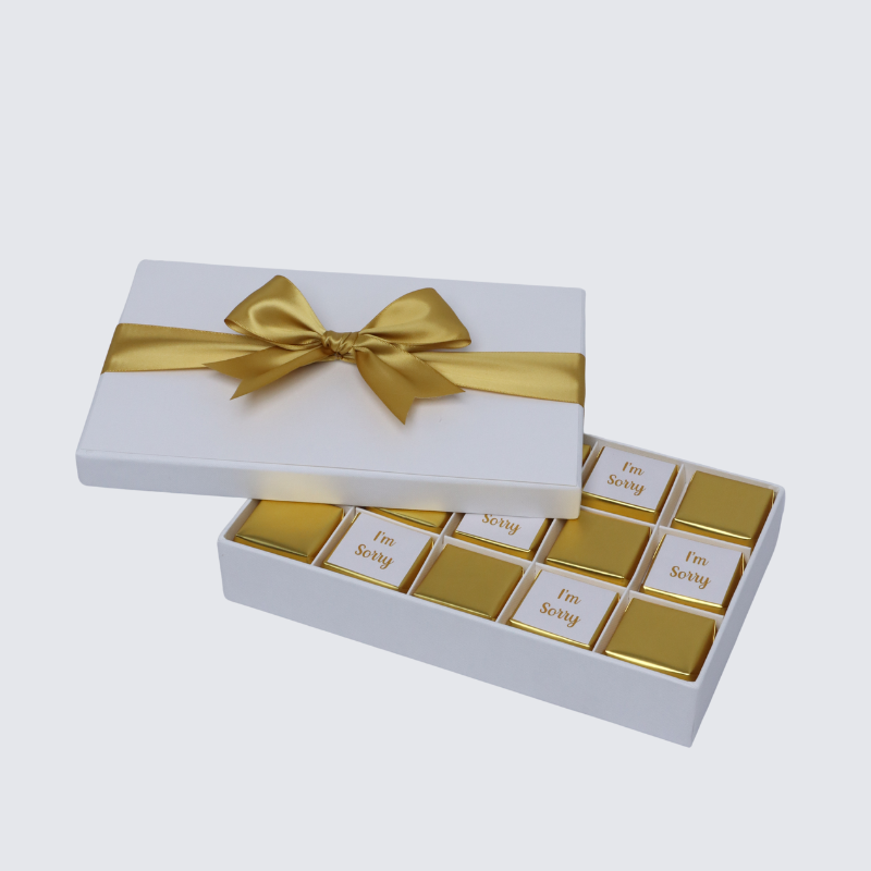 "I'M SORRY" GOLD DESIGNED 15-PIECE CHOCOLATE HARD BOX