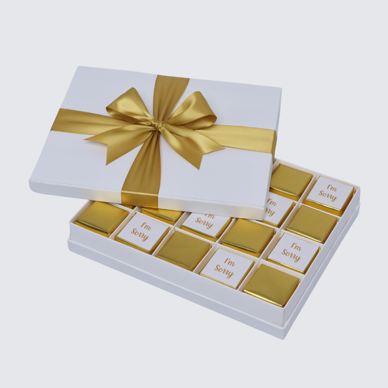 "I'M SORRY" GOLD DESIGNED 20-PIECE CHOCOLATE HARD BOX