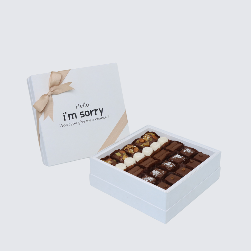 "HELLO, I'M SORRY" DESIGNED PREMIUM CHOCOLATE HARD BOX