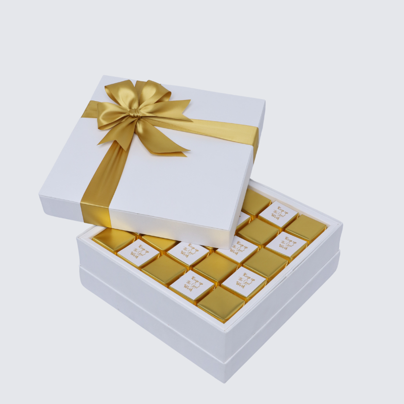 "KEEP UP THE GOOD WORK" GOLD DESIGNED PREMIUM CHOCOLATE HARD BOX