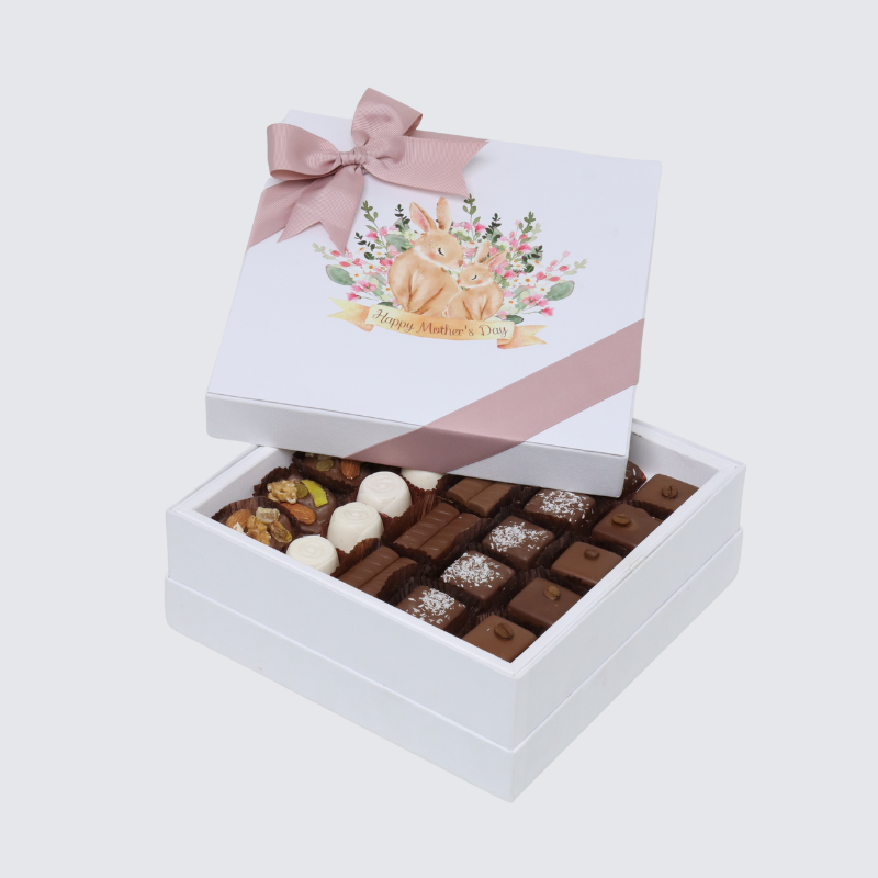 "HAPPY MOTHER'S DAY" RABBIT DESIGNED PREMIUM CHOCOLATE HARD BOX