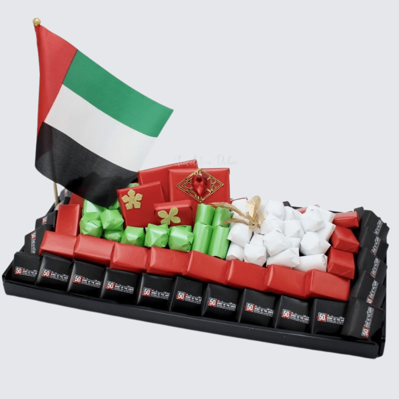 NATIONAL DAY DECORATED CHOCOLATE ACRYLIC TRAY