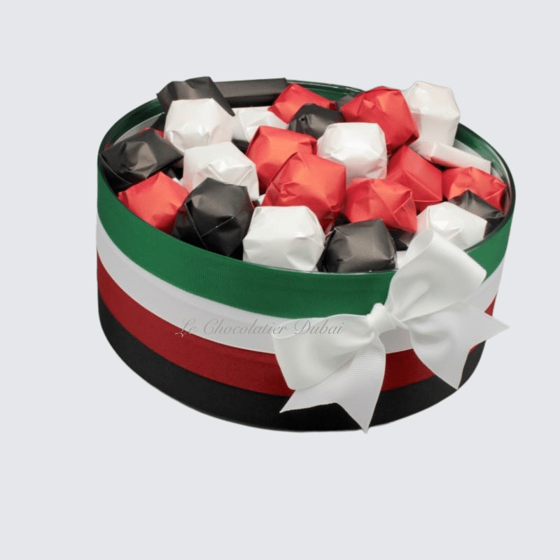 NATIONAL DAY DECORATED CHOCOLATE GLASS BOWL