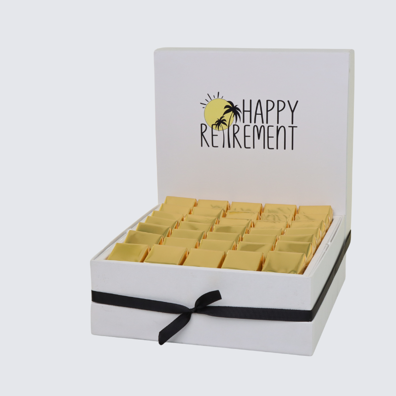 "HAPPY RETIREMENT" DESIGNED CHOCOLATE LARGE HAMPER