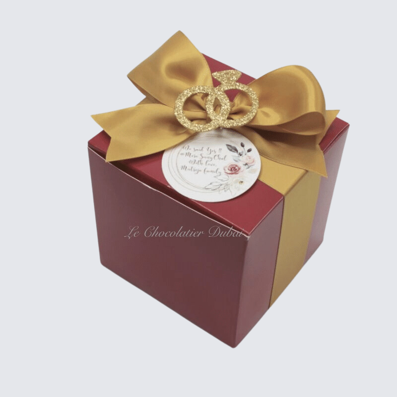 LUXURY BRIDAL RING DECORATED CHOCOLATE BOX