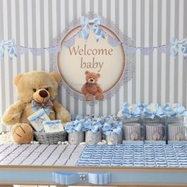 Baby Boy Cradle With Teddy Bear Sorini Chocolate - Deci Canada